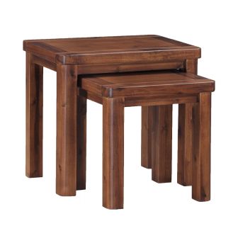 Andorra Dark Wood Nest of 2 Tables