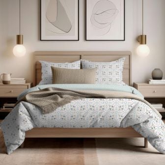 Agadir Green Cotton Mix Duvet Cover Set