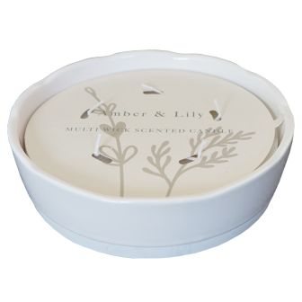 Amber and Lily Multi Wick Scented Candle