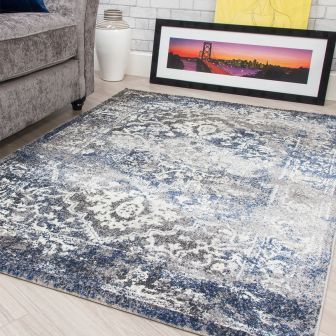Antika Medallion Navy Rug