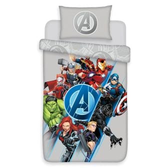 Avengers Grey Cotton Mix Duvet Cover Set