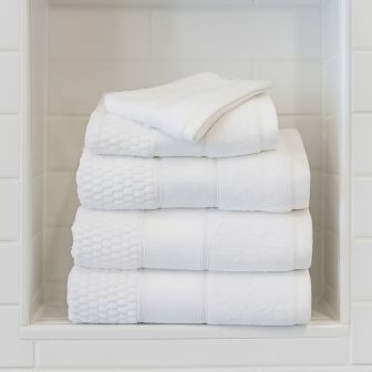 Balmoral Luxury Sheared Velour White Towel Range