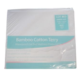 Bamboo Terry Waterproof Cot Protector 70x140cm