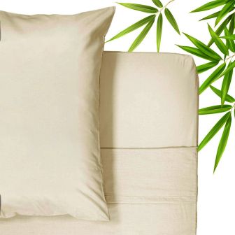 Bamboo Cotton Natural Pillowcase Pair