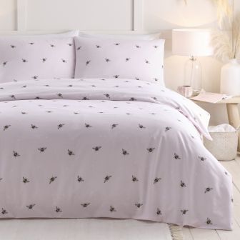 Bees Pink Cotton Mix Duvet Set