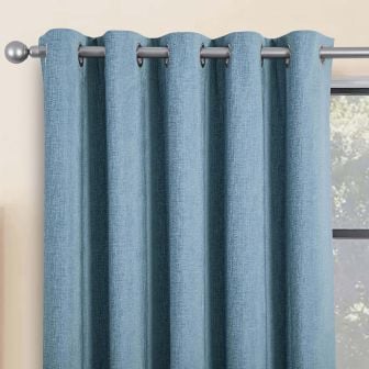Belgravia Blue Blackout Ready Made Eyelet Curtains