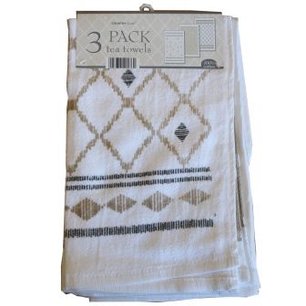 Berber 3pk Velour Tea Towels 