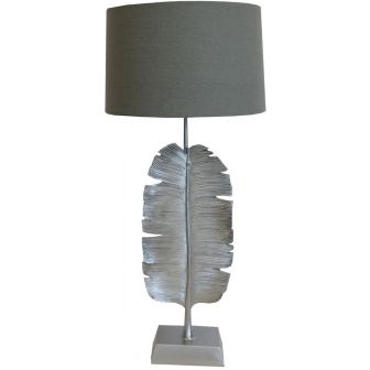 Silver Feather Lamp