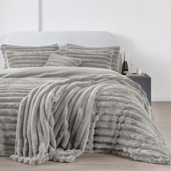 Rupert Grey Teddy Fleece Duvet Set