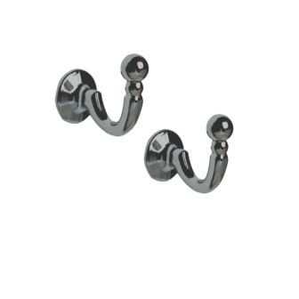 Black Nickel Ball Hook Pair