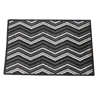 Chevron Door Mat Grey