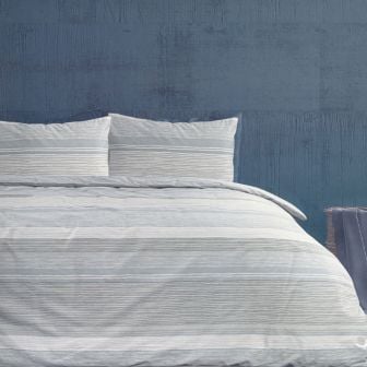 Blaine Grey Cotton Duvet Set 
