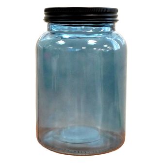 Blue Glass Storage Jar