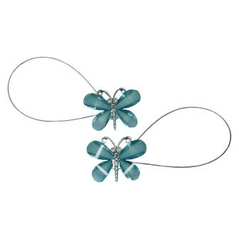 Butterfly Blue Magnetic Curtain Tie Back