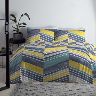 Branton Navy Cotton Mix Duvet Set