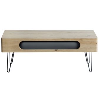 Cashel Oak & Black Coffee Table