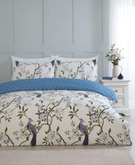 Paradise Blue Cotton Rich Duvet Cover Set 