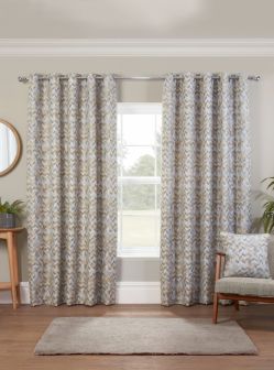 Portofino Ochre Ready Made Eyelet Curtains