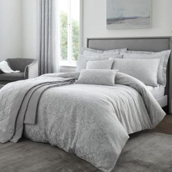 Chatsworth Silver Cotton Mix Duvet Set