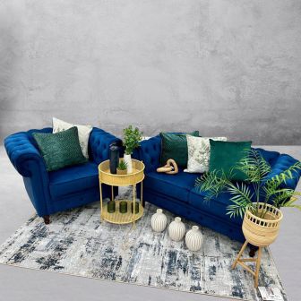 Chesterfield Blue Sofa Range