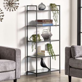 Chicago Smoke Glass Bookcase