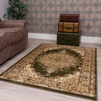 Classique Medallion Green Rug