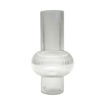 Modern Ridged Glass Vase