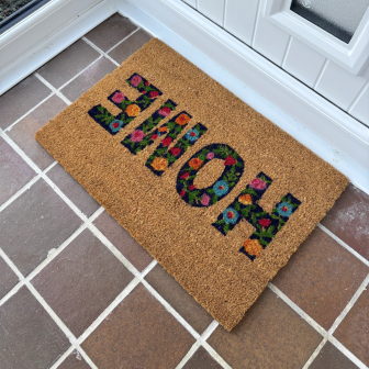 Coir Floral Home Door Mat