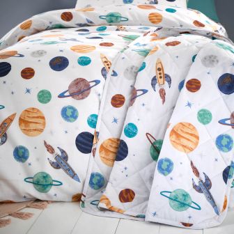 Cosmic White Bedspread 150x200cm