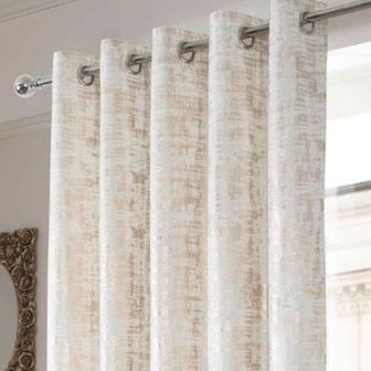 Danesfort Natural Interlined Thermal Ready Made Eyelet Curtains