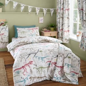 Dino Explorer Natural Cotton Mix Duvet Cover Set