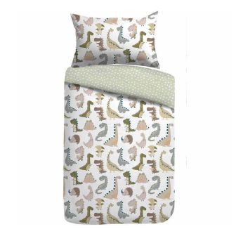 Dinosaur Green Cotton Mix Duvet Set