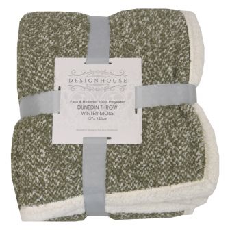 Dunedin Moss Green Throw 127x152cm