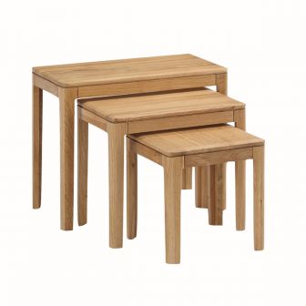 Dunmore Oak Nest of 3 Tables
