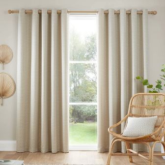 Eaton Natural Ready Made Eyelet Curtains