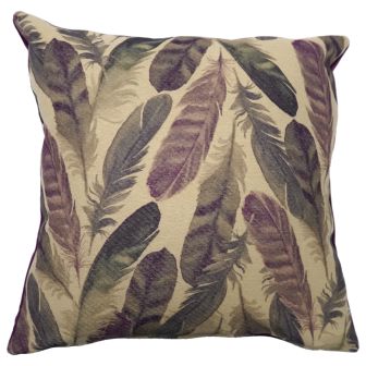 Feathers Aubergine Filled Cushion 