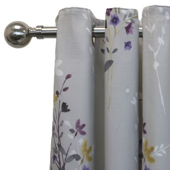 Felicity Silver Ready Made Eyelet Curtains