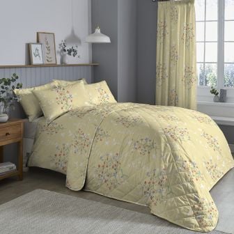 Felicity Ochre Cotton Mix Duvet Cover Set