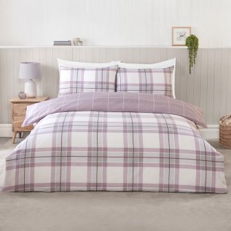 Fife Lilac Cotton Rich Duvet Cover Set