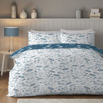 Fish Blue Cotton Rich Duvet Cover Set