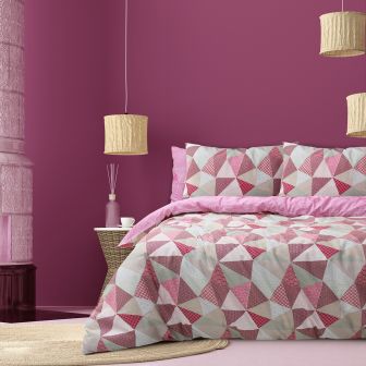 Florentina Pink Cotton Rich Duvet Cover Set 