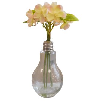 Artificial Flowers in Glass Bulb