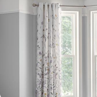 Gabriella Heather Ready Made Eyelet Curtains