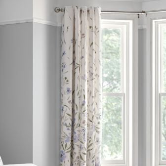 Gabriella Blue Ready Made Eyelet Curtains