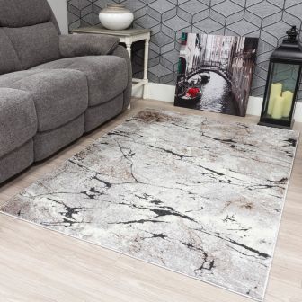 Glitz Marble Grey Rug