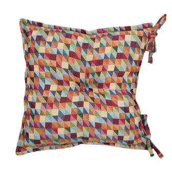 Graphic Multicoloured Seat Cushion