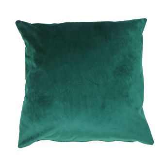 Plain Velvet Dark Green Filled Cushion 