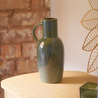 Glazed Effect Green Vase