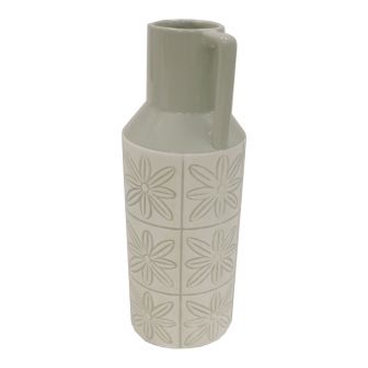 Green Floral Ceramic Jug