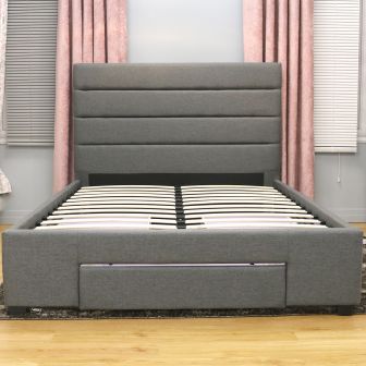 Atlanta Dark Grey Bed Frame